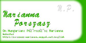 marianna porszasz business card